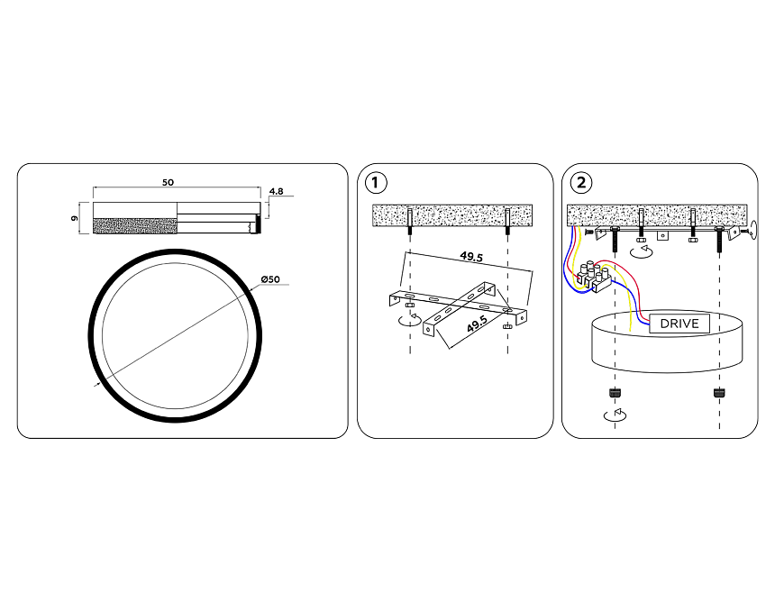 FA9431 WH белый 90W D500*90 (ПДУ РАДИО 2.4)